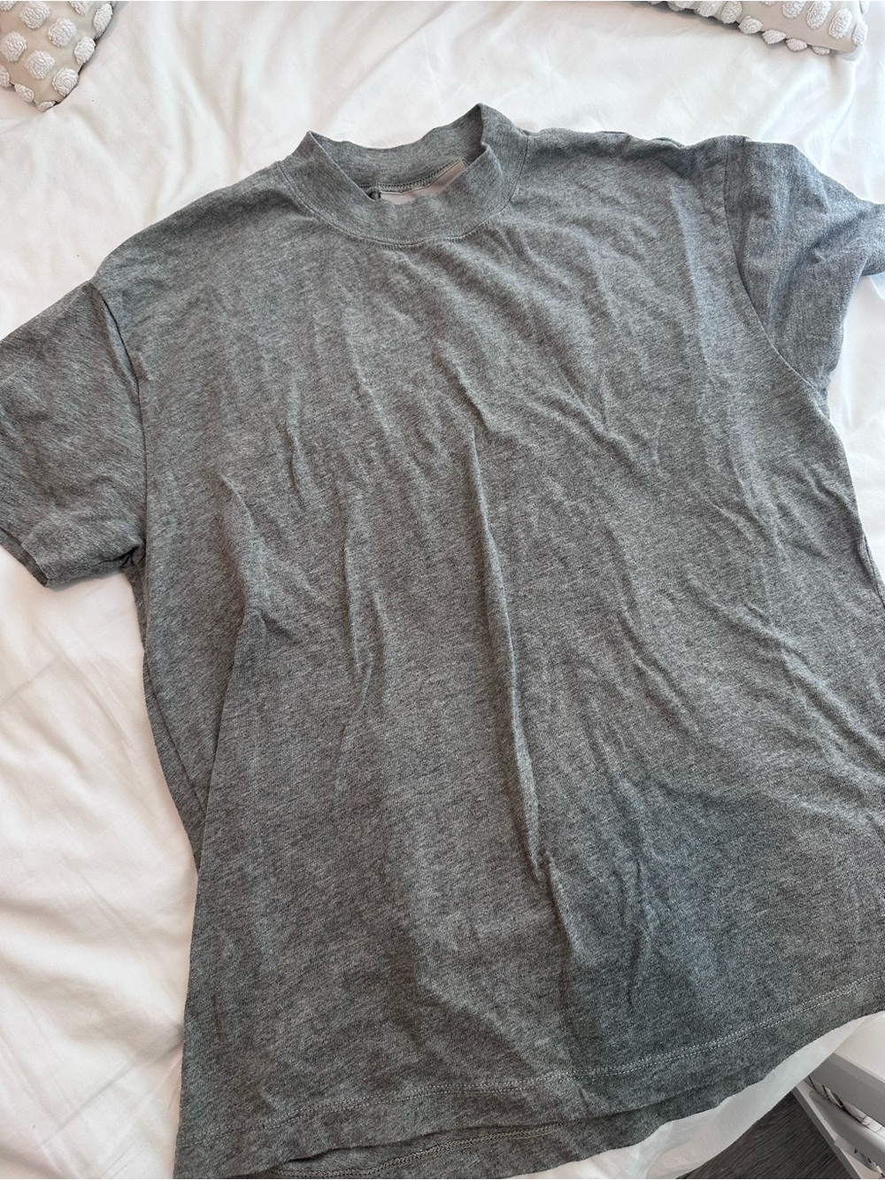 Essentials Gray Short-Sleeve Crewneck Tee